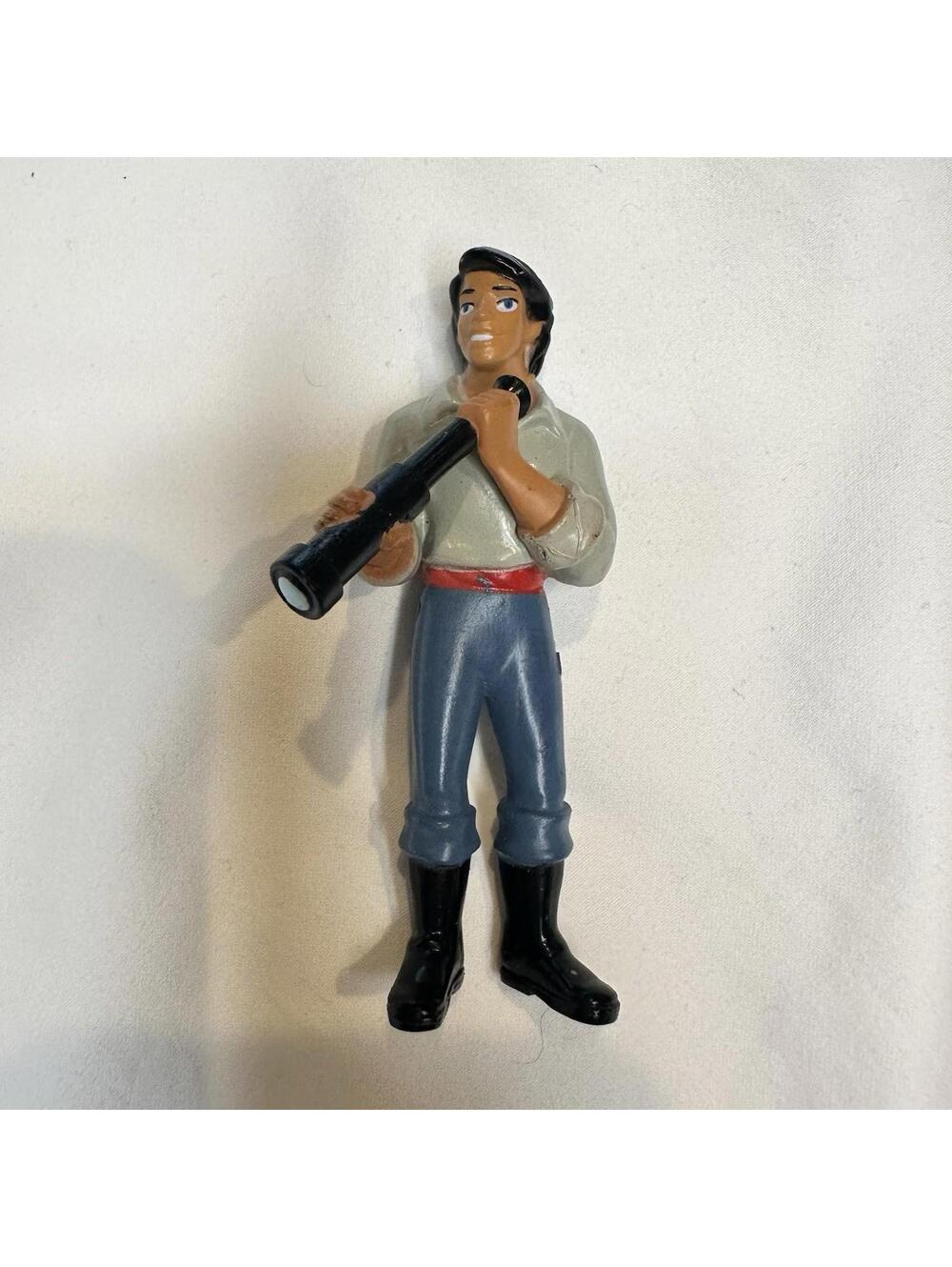 Disney The Little Mermaid Prince Eric Telescope 3.5" Tall Toy Figure Figurine